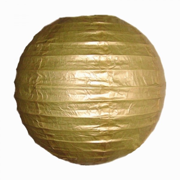 8" Gold Paper Lantern